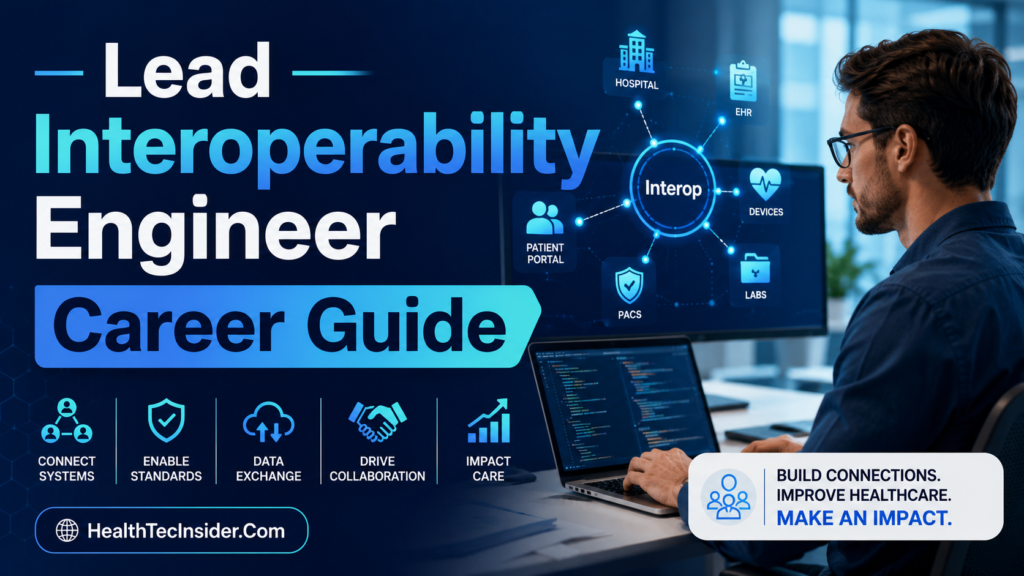 Lead Interoperability Engineer Career Guide featuring HL7, FHIR, healthcare APIs and EHR integration