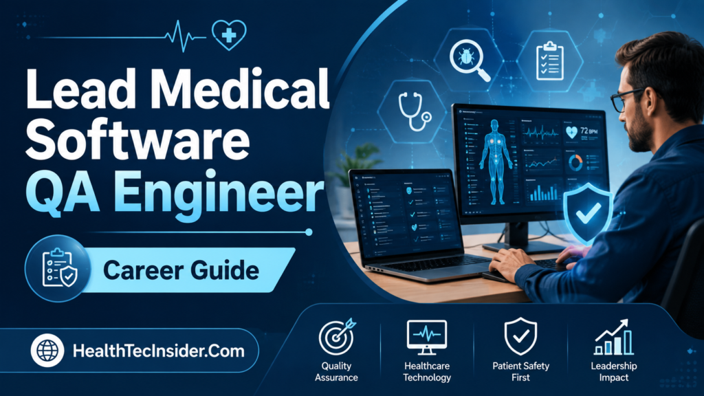 Lead Medical Software QA Engineer career roadmap showing healthcare software testing, automation, quality engineering and medical technolo