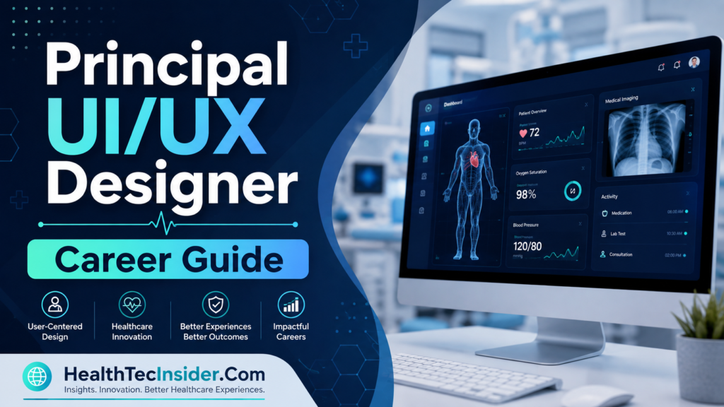 Principal UI/UX Designer Medical Systems career guide showing healthcare interface and medical technology design