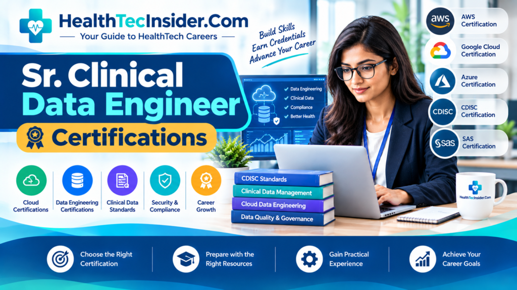 Senior Clinical Data Engineer Certification Guide covering CDISC, cloud and clinical data engineering certifications